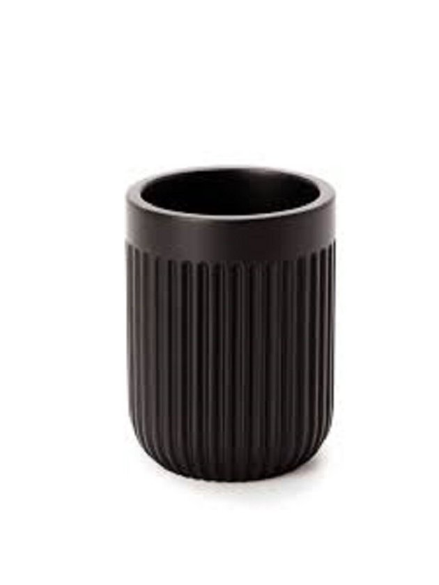 copo em cimenta texturizado preto lili casa