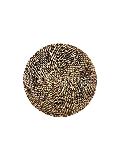 sousplat rattan mesa posta preto lili casa home decor