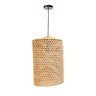 luminaria pendente palha cilindro m fibra natural boho lili casa home decor