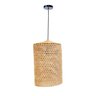 luminaria pendente palha cilindro o fibra natural boho lili casa home decor