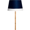 abajur de chao bambu palha natural cupula azul linho medio 1 10m lili casa home decor