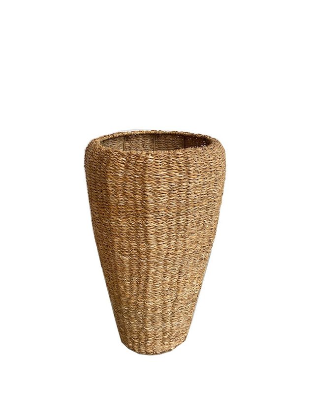 cesto grande palha natural chao 40cm altura lili casa home decor