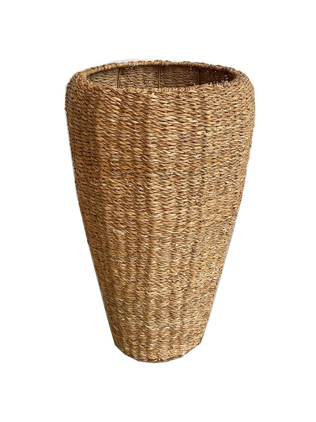 cesto grande palha natural chao 70cm altura lili casa home decor
