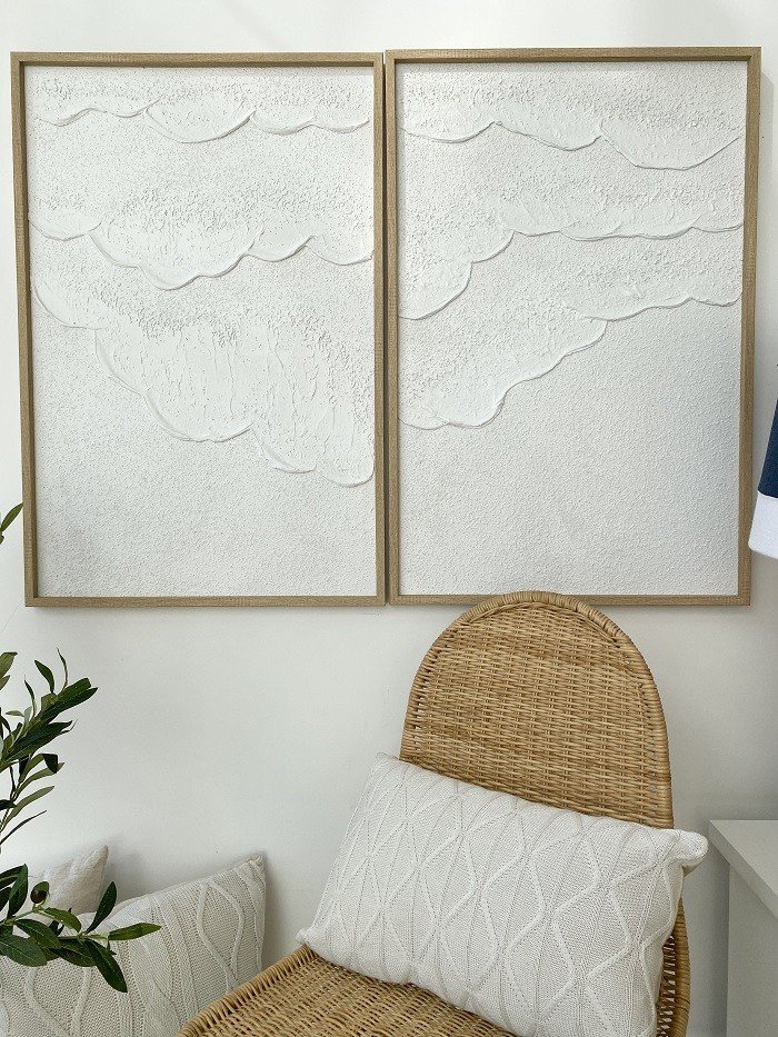 Kit 2un Quado Decorativo Canvas Texturizado Waves A e B Grande