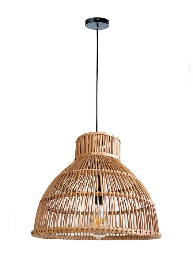 luminaria pendente lura 40cm vime boho chic lili casa home decor