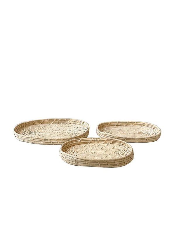 kit bandeja retangular oval lili casa home decor