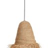 luminaria pendente hawaiana media fibra natural lili casa home decor