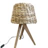 abajur de mesa bambu palha natural lumi cupula grande lili casa home decor
