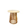 mesa boho vime natural redonda 40 cm rustico lili casa home decor