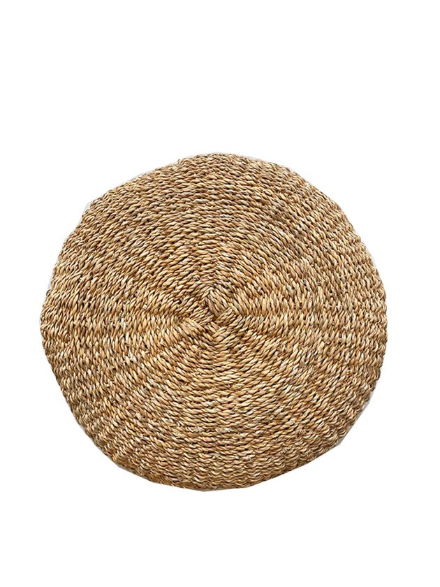 puff mesa palha redondo taboa lili casa home decor