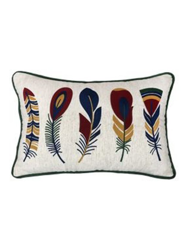 almofada baguete cocar linho colorido lili casa home decor