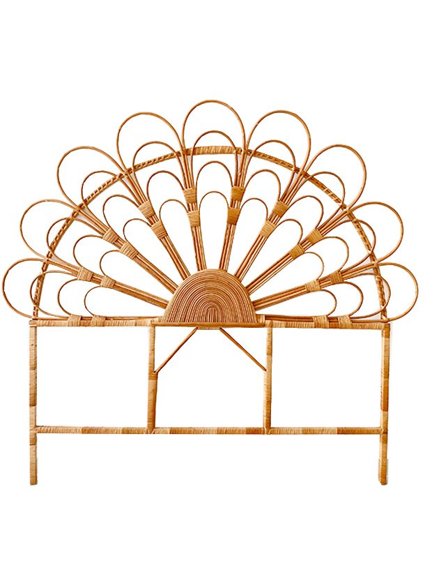 cabeceira flor vime natural fibra lili home decor