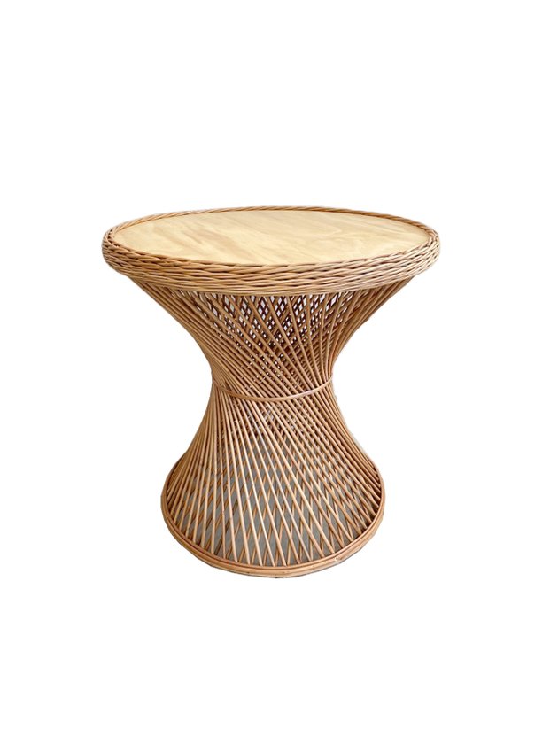 mesa de vime natural 80cm diametro lili casa home decor