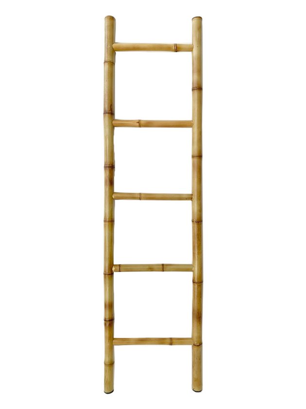 escada bambu natural cabideiro 1 60m lili casa
