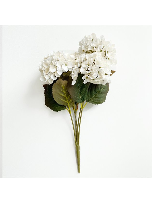 buque hortensia branco planta artificial toque lili home decor