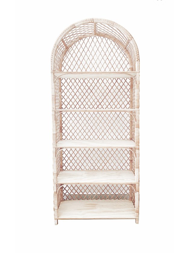 estante de vime boho moderno branco lili casa home decor