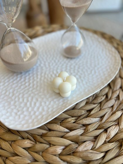 vela aromatica fragrancia bubble pequena branca lili home