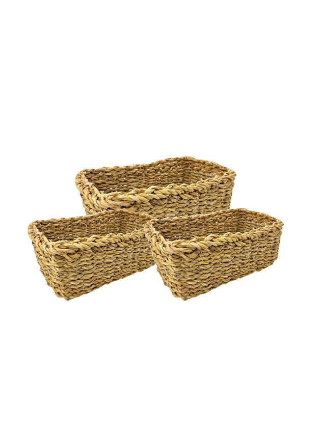 cesto ecoeama kit p m g palha natural lili casa