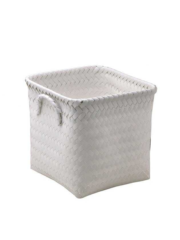cesto quadrado branco sintetico lili home decor m
