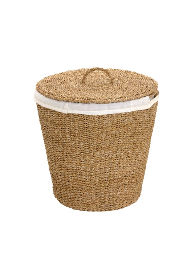 cesto palha natural rattan cilindrico lili home decor