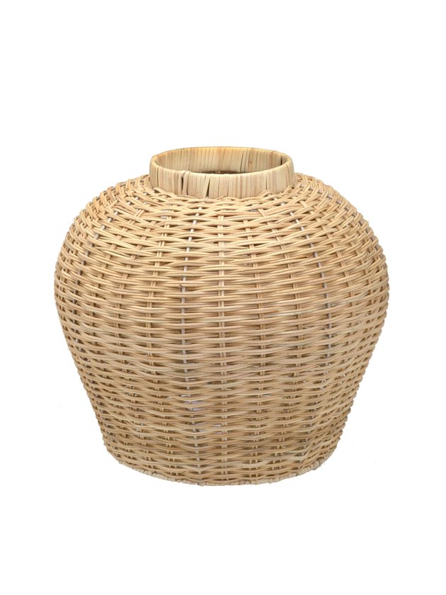 cesto palha natural rattan cilindrico boca estreita lili home decor g