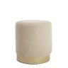 puff palha pequeno boucle bege 40cm diametro home decor cm lili casa