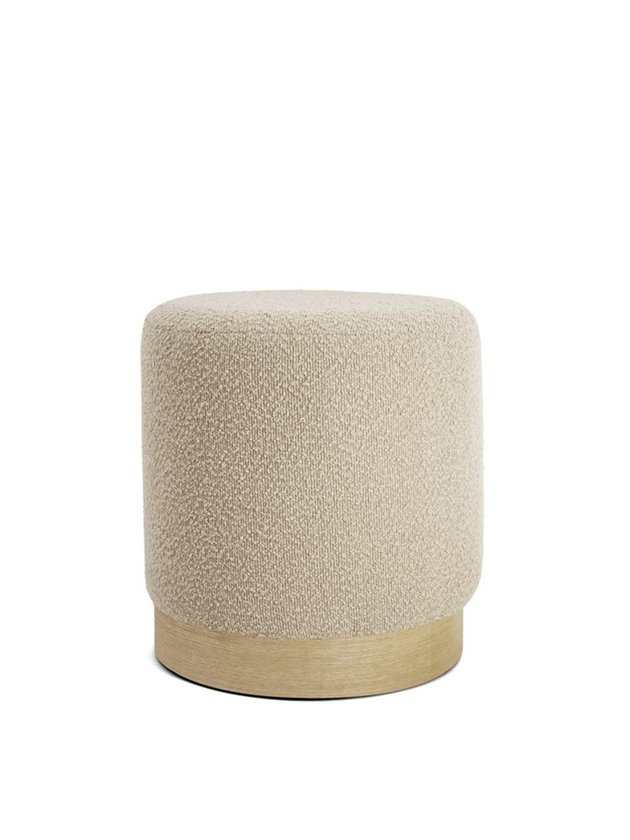 puff palha pequeno boucle bege 40cm diametro home decor cm lili casa