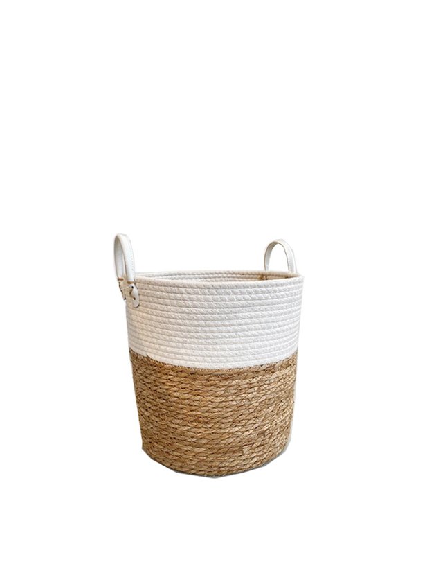 cesto seagrass algodao com alca p lili casa home decor