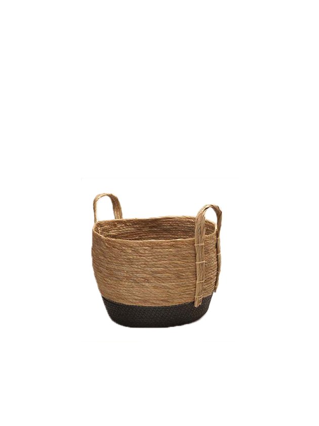cesto seagrass preto com alca pequeno lili casa e construcao 1 1