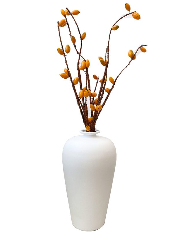vaso kit decorativo egito branco flor ameixa lili home decor 1