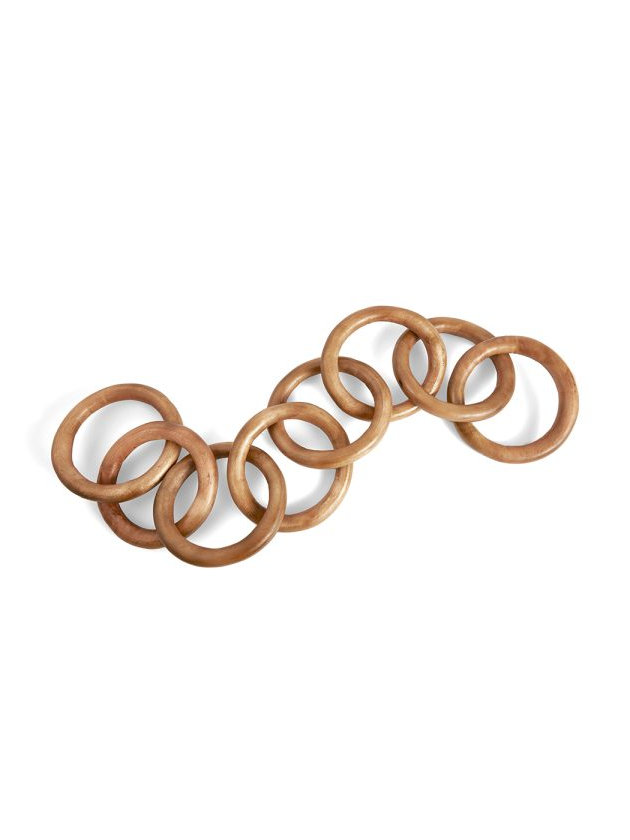 Escultura elos madeira lili home decor