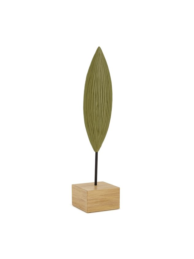 Escultura Folha em Polirresina Verde Lili Casa
