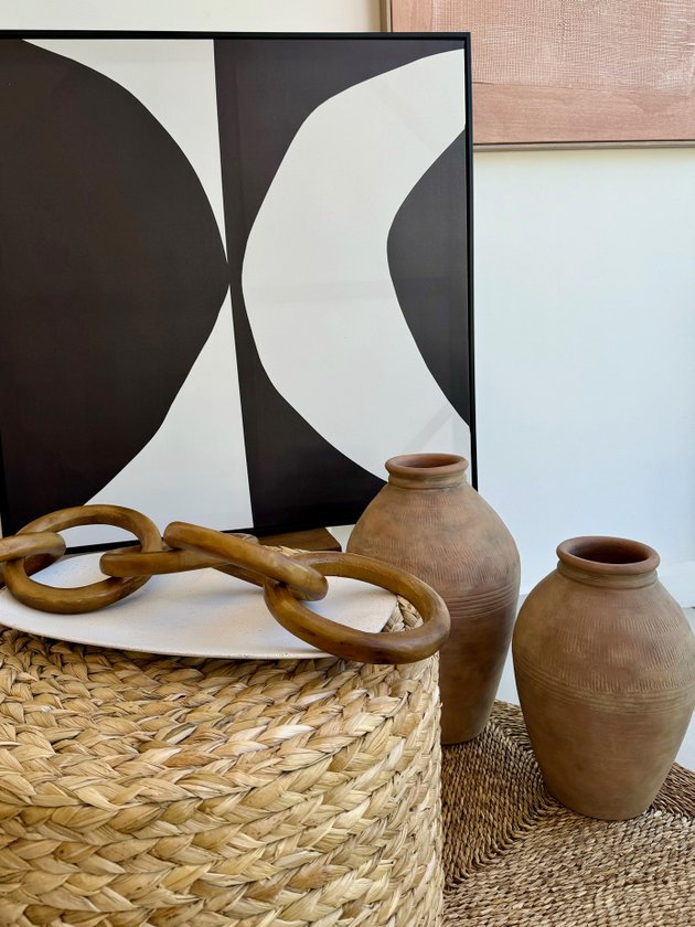 decoracao rustica ideias vaso chao quadro abstrato preto e branco lili home decor