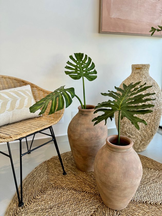 vaso chao composicao costela adao ceramica boho terracota decoracao lili home decor