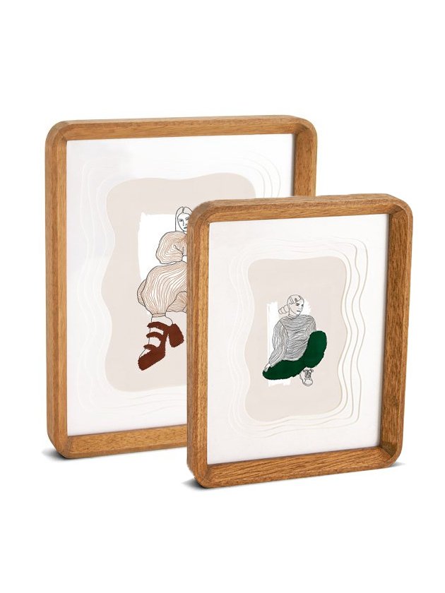 kit quadro porta retrato decorativo retangular girl moda lili home decor