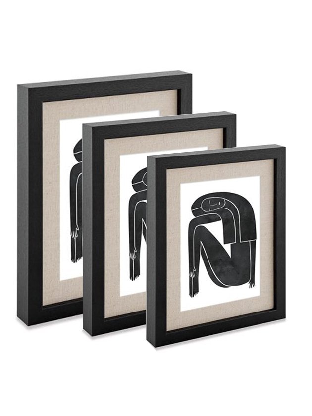 kit porta retrato linho moldura preta descanso 15 20 lili home decor