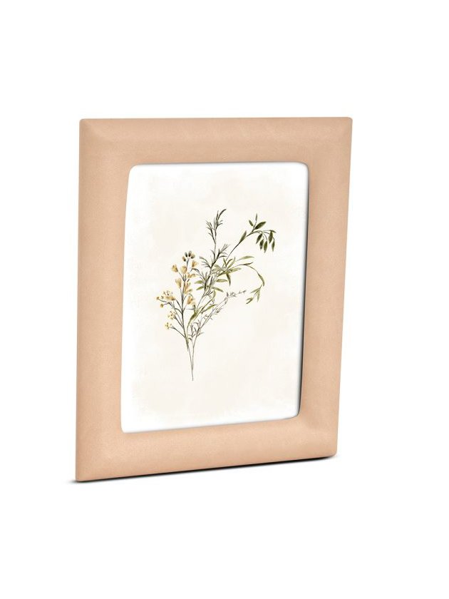 grande quadro porta retrato decorativo retangular couro sintetico bege lili home decor
