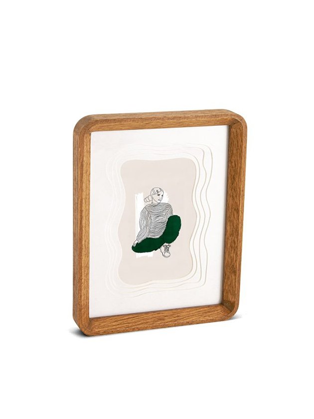 madeira menina porta retrato lili home decor