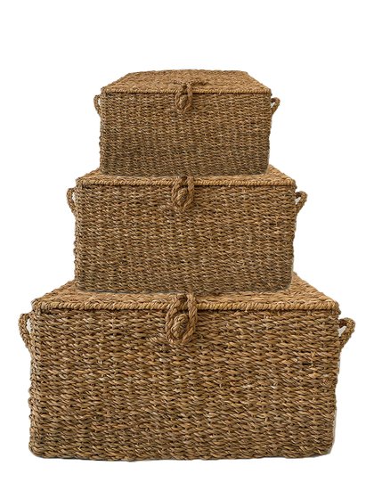 caixa bau organizadora decorativa retangular lili home decor