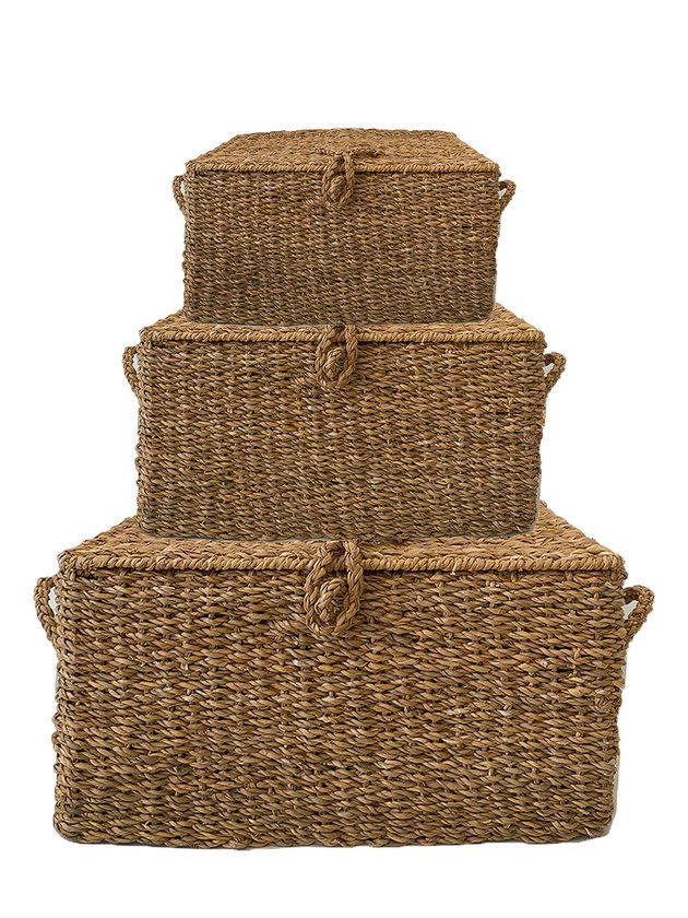 caixa bau organizadora decorativa retangular lili home decor