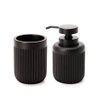 kit banheiro porta sabonete preto cimento lili home decor