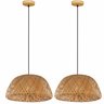 luminaria pendente de teto bambu rattan lili home decor