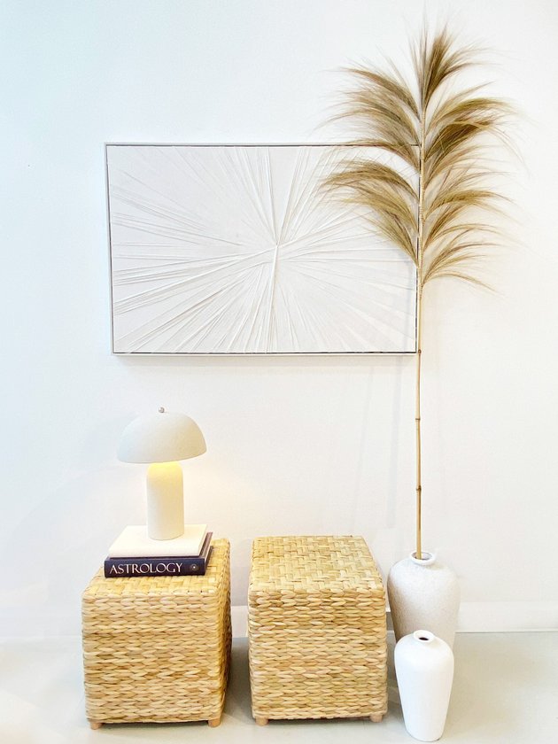 hastes decorativas bambu capim pampas lili home decor