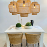 luminaria rattan pendente mesa lili casa home decor