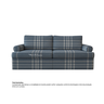 sofa ingles 2 lugares azul xadrez escuro codigo 21932 cor02 lili home decor casa