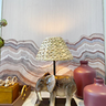 elefante abajur luminaria de mesa fibra natural africa lili home decor