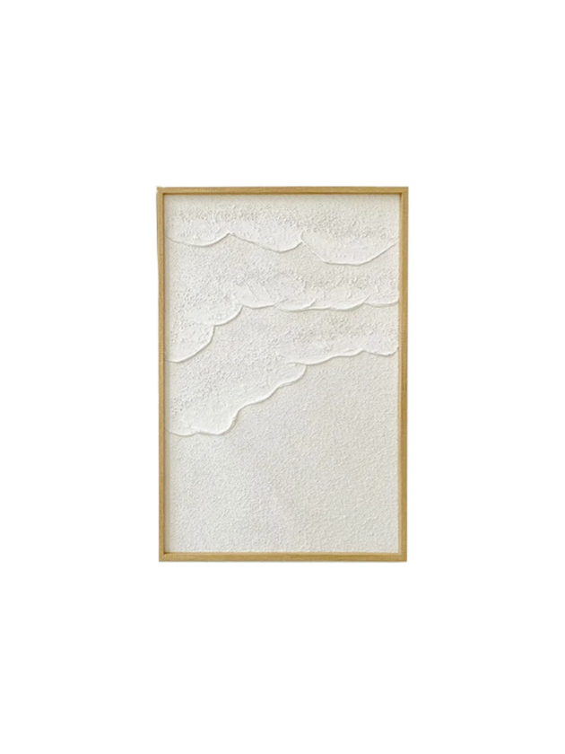 -Texture Art／30cm サークル N.キャンバスボード a Quadro Decorativo Canvas Texturizado Waves A Grande para Sala